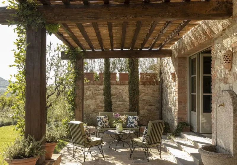 Pamono Eden Outdoor Iron Armchair with Cushions by Il Bronzetto> Garden Seating