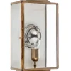 Pamono Eden Rectangular Brass Wall Lantern from Il Bronzetto> Garden Lighting|Garden Lighting