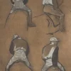 Discount Pamono Edgar Degas, The Four Jockeys, Lithograph and Stencil