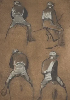 Discount Pamono Edgar Degas, The Four Jockeys, Lithograph and Stencil