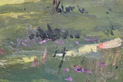Pamono Edgars Vinters, Sunny Autumn Forest Edge, 1960s, Oil on Board><noscript><img width=