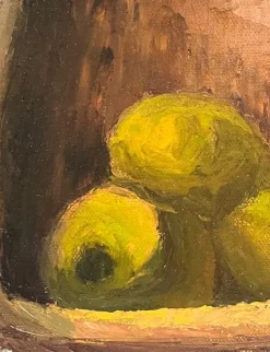 Pamono Edith Lutz, Apples and Lemons, Oil on Canvas, 1916> Art Nouveau
