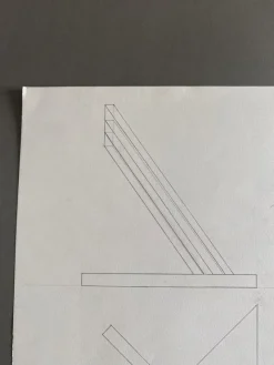 Sale Pamono Edival Ramosa, Multicolor Floor Lamp Project, 1973, Pencil Drawing on Paper