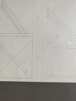 Sale Pamono Edival Ramosa, Multicolor Floor Lamp Project, 1973, Pencil Drawing on Paper