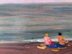 Pamono Edouard Chappel, Marina, 1930s, Oil on Panel, Framed><noscript><img width=