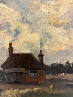Outlet Pamono Edouard Chappel, Vers La Bergerie, 1890, Oil