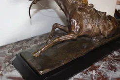 Pamono Edouard Drouot, Figure in Ambush in Front of His Horse, 1920s, Bronze><noscript><img width=