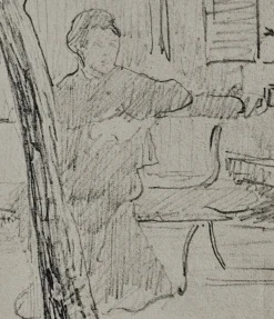 Pamono Edouard Manet, Mrs. Manet in the Garden, Lithograph