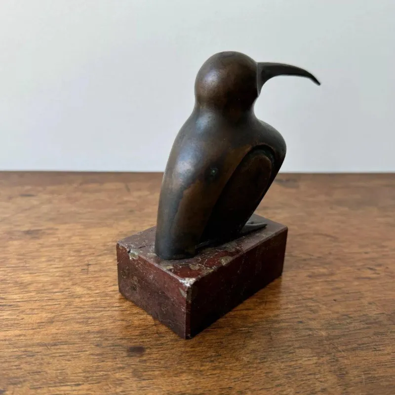 Pamono Edouard-Marcel Sandoz, Sculpture Representing a Hummingbird, Bronze> Classical