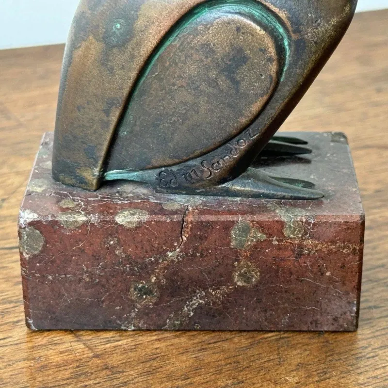 Pamono Edouard-Marcel Sandoz, Sculpture Representing a Hummingbird, Bronze> Classical