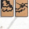 Pamono Eduardo Chillida, Compositions, Prints, 1990, Set of 2> Abstraction