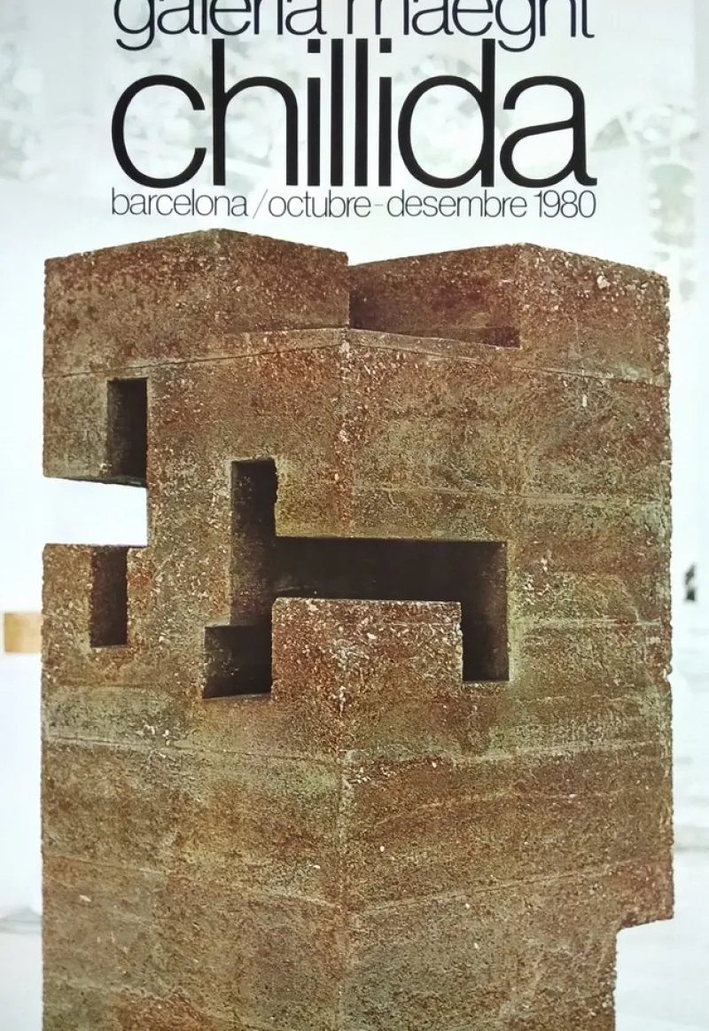 Pamono Eduardo Chillida for Galería Maeght Barcelona Exhibition Poster, 1980s> Posters
