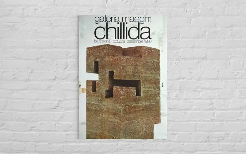 Pamono Eduardo Chillida for Galería Maeght Barcelona Exhibition Poster, 1980s> Posters