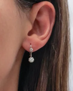 New Pamono Edwardian 0.40 Ct Diamond Earrings, Set of 2