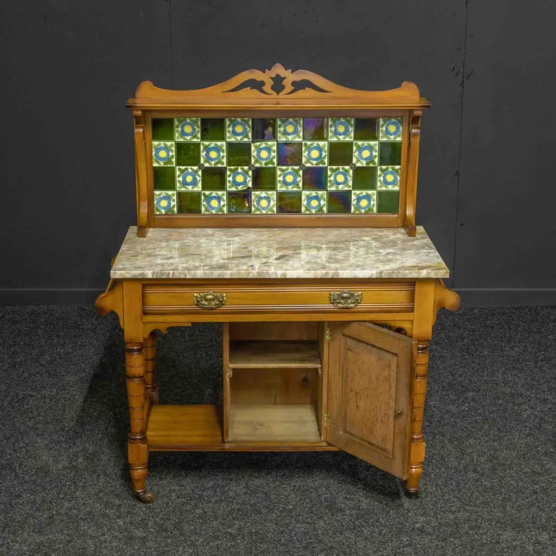 Outlet Pamono Edwardian Ash Washstand, 1890s