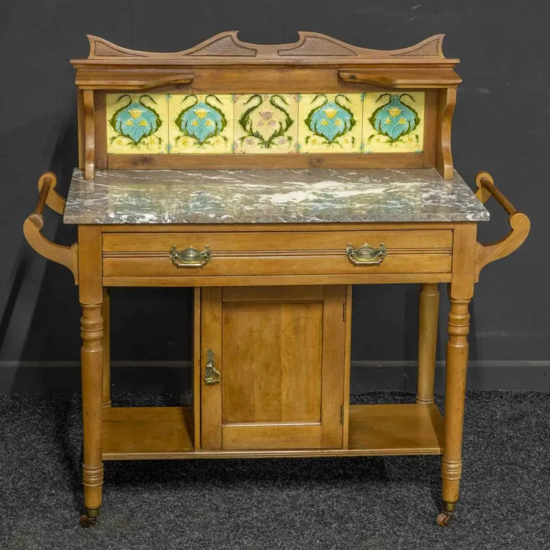 Pamono Edwardian Birch Washstand> Dressing Tables