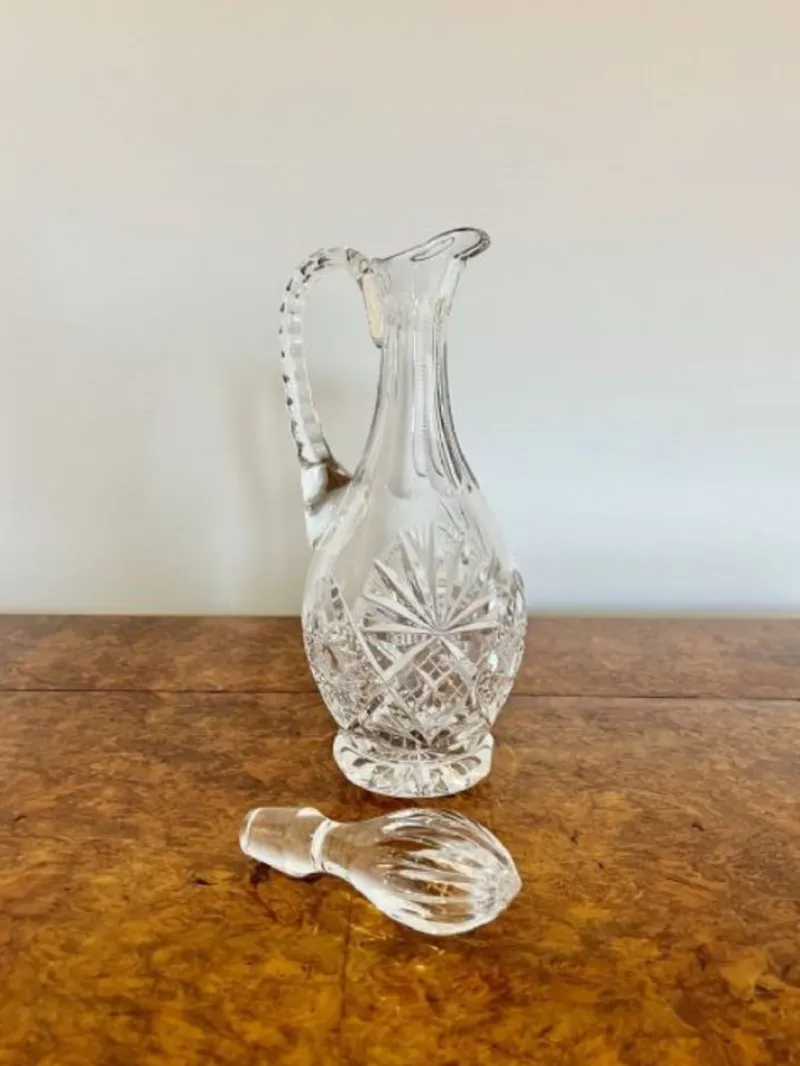 Online Pamono Edwardian Cut Glass Decanter, 1900s