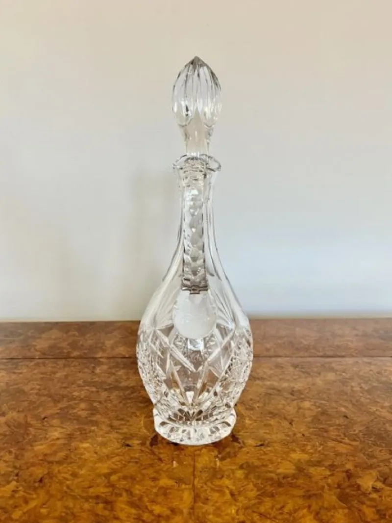 Online Pamono Edwardian Cut Glass Decanter, 1900s