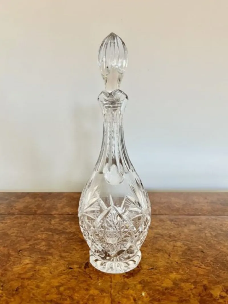 Online Pamono Edwardian Cut Glass Decanter, 1900s