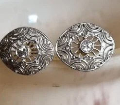 Best Pamono Edwardian Diamond Cufflinks in Platinum Over 18k Gold, 1910, Set of 2