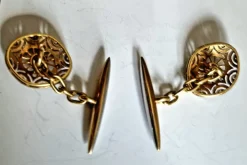 Best Pamono Edwardian Diamond Cufflinks in Platinum Over 18k Gold, 1910, Set of 2