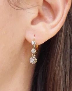 Outlet Pamono Edwardian Diamond Earrings, Set of 2