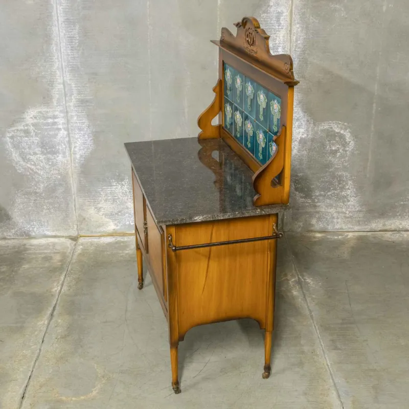 Pamono Edwardian Marble Top Washstand, 1890s> Dressing Tables