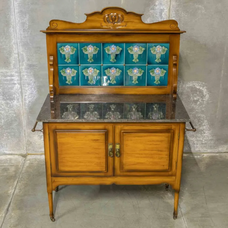 Pamono Edwardian Marble Top Washstand, 1890s> Dressing Tables
