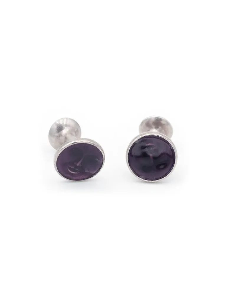 Pamono Edwardian Moon Face Cufflinks, Set of 2> Cufflinks