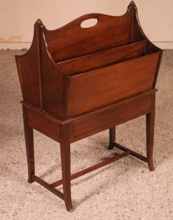 Pamono Edwardian Newspaper Rack in Mahogany> Magazine Racks