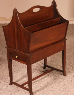 Pamono Edwardian Newspaper Rack in Mahogany><noscript><img width=