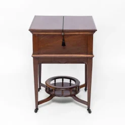 Pamono Edwardian Oak Metamorphic Rise and Fall Cocktail Drinks Cabinet, 1890s> Cabinets & Wardrobes