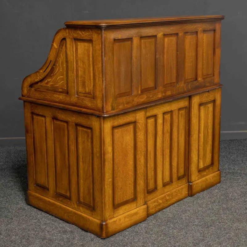 Pamono Edwardian Oak Roll Top Desk> Desks