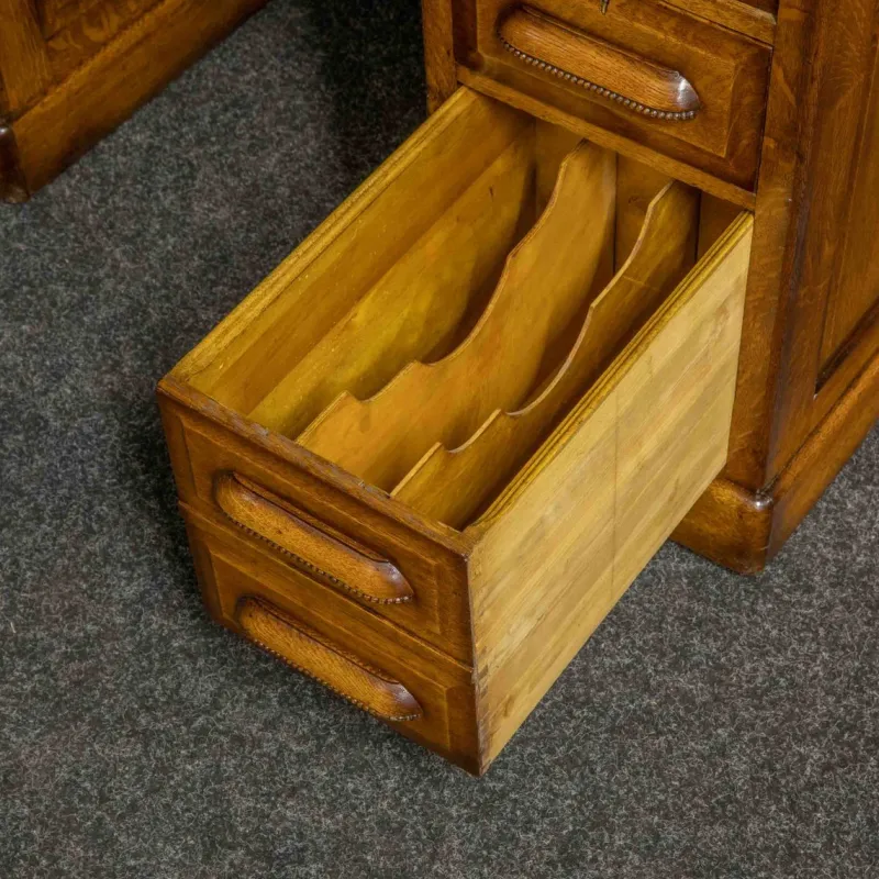 Pamono Edwardian Oak Roll Top Desk> Desks