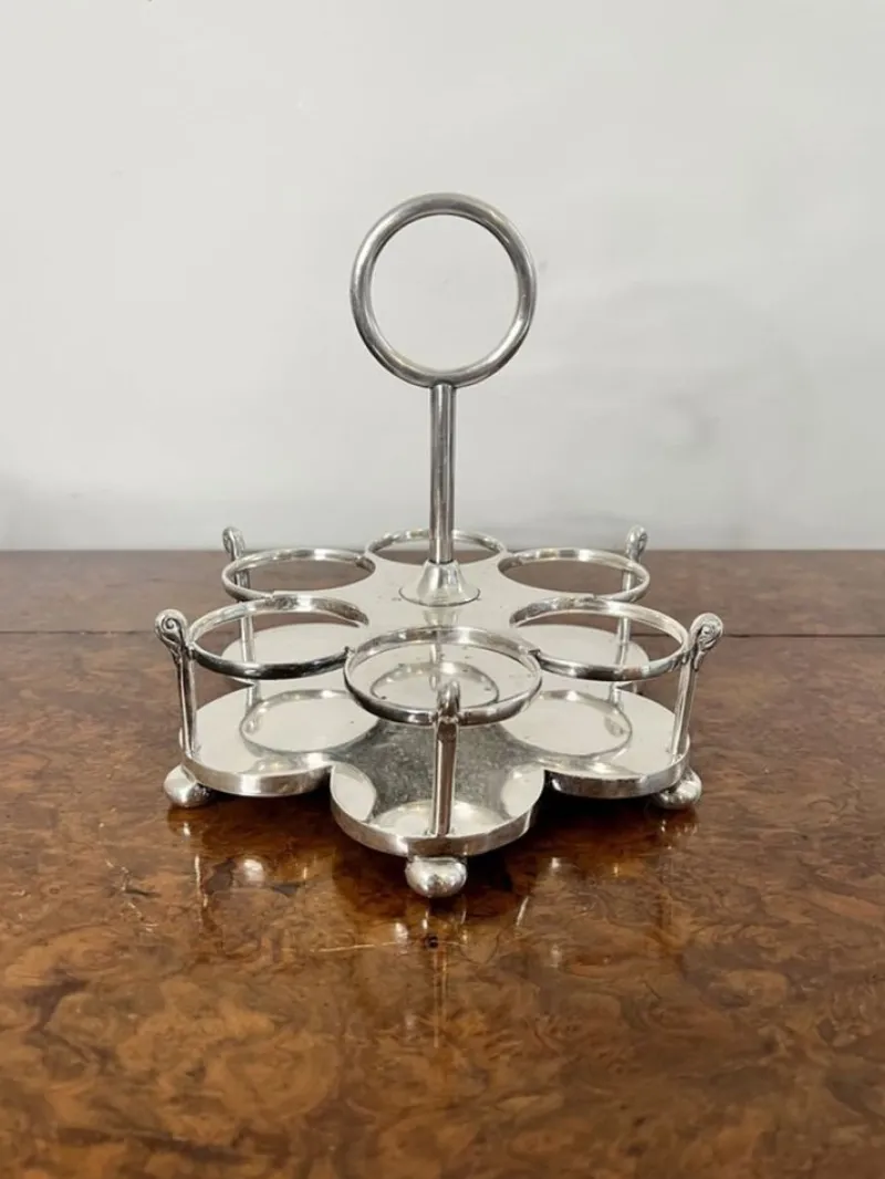 Sale Pamono Edwardian Silver Plated Cruet Set, 1900s, Set of 7