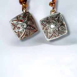 Discount Pamono Edwardian Square Diamond Cufflinks, 1910, Set of 2