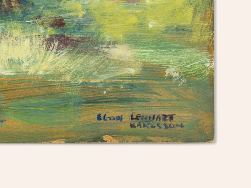New Pamono Egon Lennart Karlsson, Swedish Spring, Oil on Panel, Framed