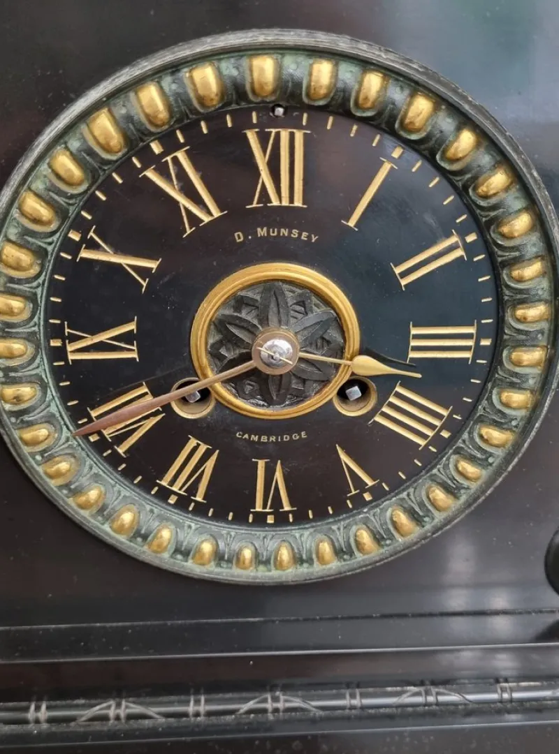 Pamono Egyptian Revival Mantel Clock by D. Munsey of Cambridge> Clocks