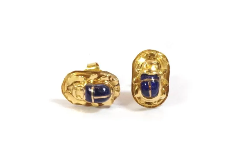 New Pamono Egyptian Scarab Ear Stud