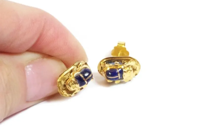 New Pamono Egyptian Scarab Ear Stud