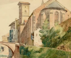 Discount Pamono Eleanor Hughes RI, Saint-Jean-Pied-de-Port, Pyrenees, France, 1920, Watercolour