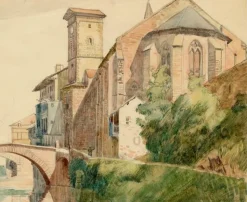 Discount Pamono Eleanor Hughes RI, Saint-Jean-Pied-de-Port, Pyrenees, France, 1920, Watercolour