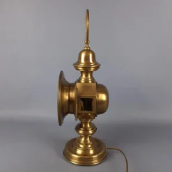 Pamono Electric Car Headlight Style Table Lamp in Brass, 1950s><noscript><img width=