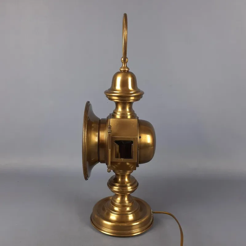 Pamono Electric Car Headlight Style Table Lamp in Brass, 1950s> Table Lamps