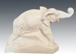 Clearance Pamono Elephant Sculpture by Emaux de Louvière