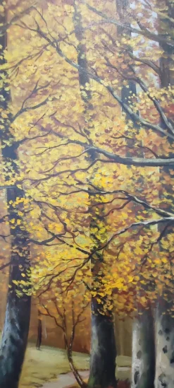 New Pamono Elie Janin, Campagne Genevoise, Oil on Canvas