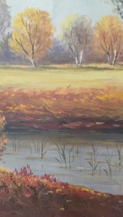 New Pamono Elie Janin, Campagne Genevoise, Oil on Canvas