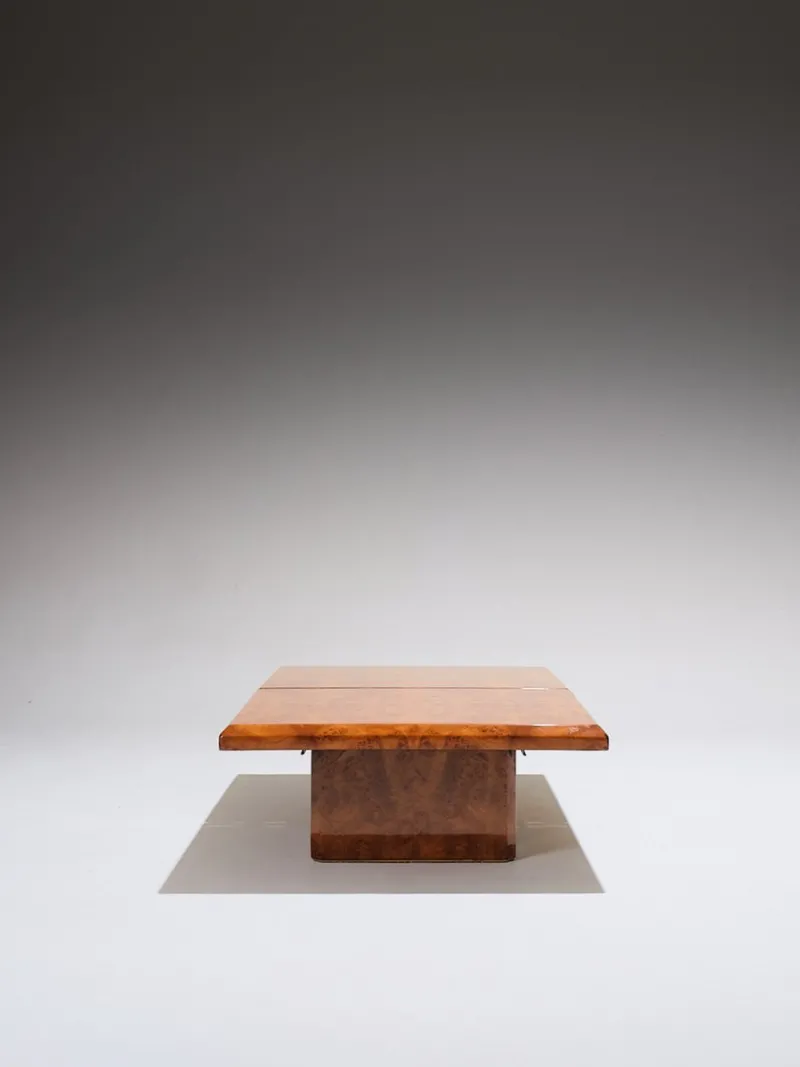 Pamono Elm Burr Bar Coffee Table, 1970s> Coffee & Side Tables