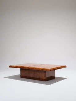 Pamono Elm Burr Bar Coffee Table, 1970s><noscript><img width=