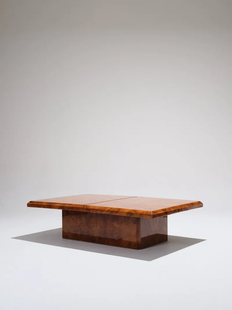 Pamono Elm Burr Bar Coffee Table, 1970s> Coffee & Side Tables